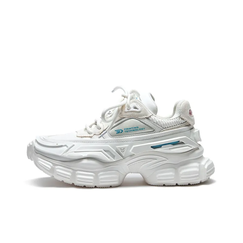 OGR WU Qiankun Wheel Chunky Sneakers Unisex Low Top Prelude White-0