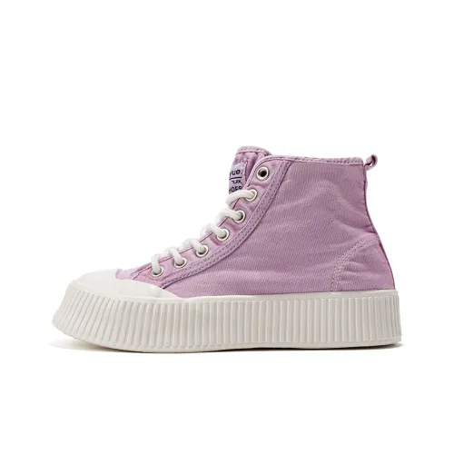 Feiyue Canvas Shoes Women's High-Top White/Purple