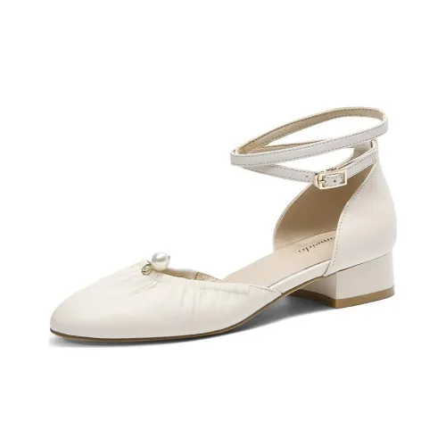CAMEIDO Casual Single Shoes Women's Ecru