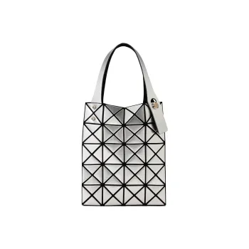 ISSEY MIYAKE PLATINUM COFFRET Polyurethane Mini Tote Handbag Regular Women's Silver