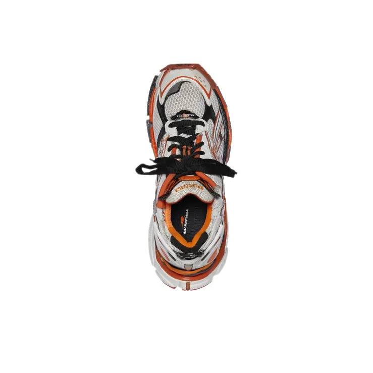 Balenciaga Runner Sneakers 'White Orange Black'-3