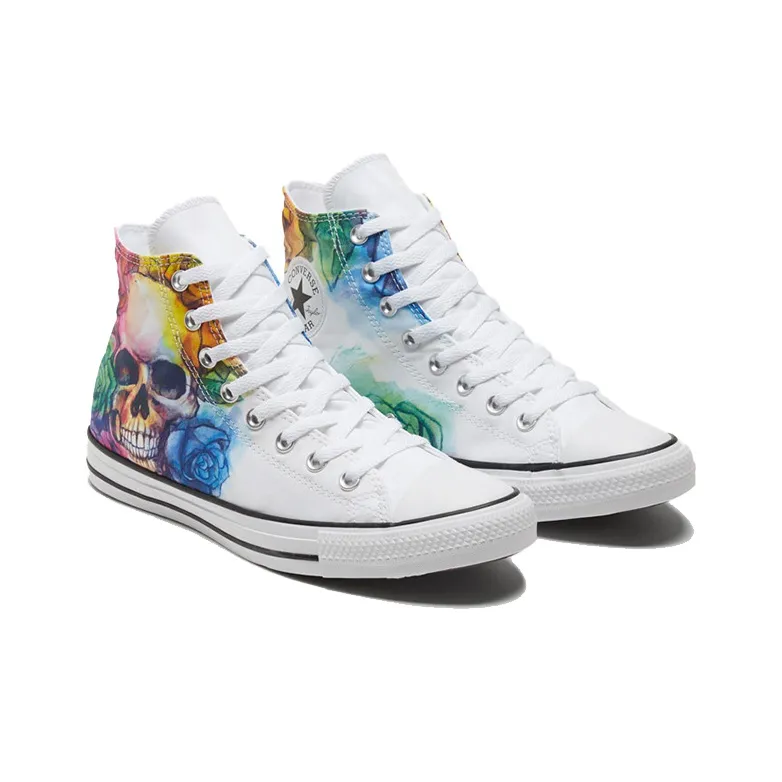Converse Chuck Taylor All Star High Top Skull And Roses 'White'-2