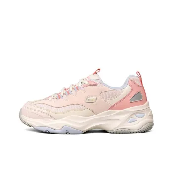 Skechers D'LITES 4.0 Cushioning Anti Slip Wear Resistant Breathability Low Top Chunky Sneakers Women's Dark Pink Purple