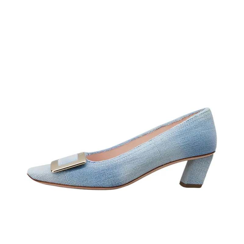Roger Vivier Chunky Heel High Heels Women's Light Blue-0
