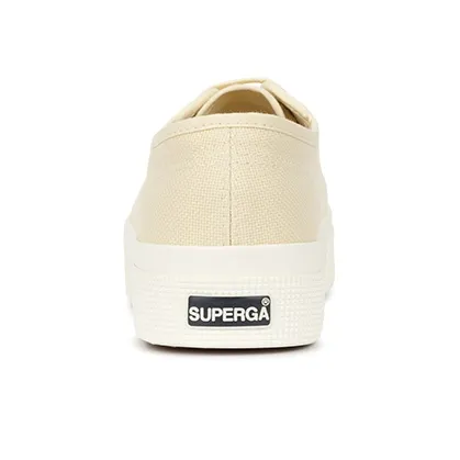 SUPERGA Lightweight Height Increasing Low-Top Canvas Shoes Women's Beige-3