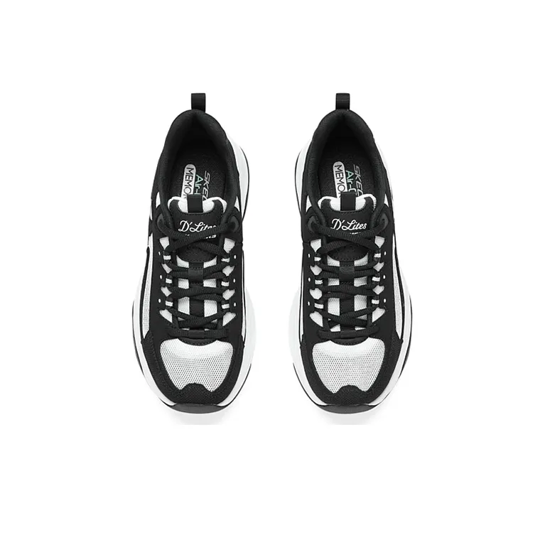 Skechers D'Lites 4.0 'Black White' Women's-2