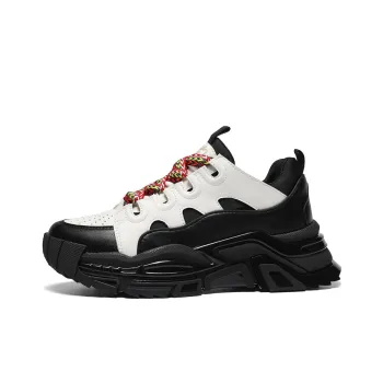 HLA Chunky Sneakers Unisex Low Top White Black/White Apricot
