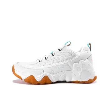 KELME Anti-Slip And Wear-Resistant Height Increasing Breathable Coverage Low-Top Chunky Sneakers Unisex White Brown