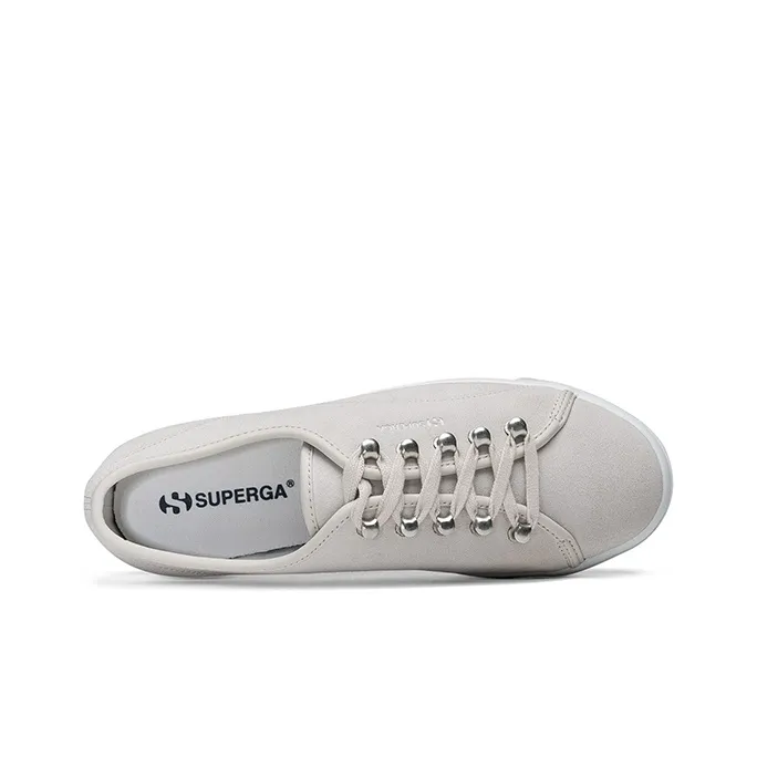 SUPERGA Slip Resistant, Abrasion Resistant, Thermal, Height Increasing Low Top Canvas Shoes Women's Gray-3