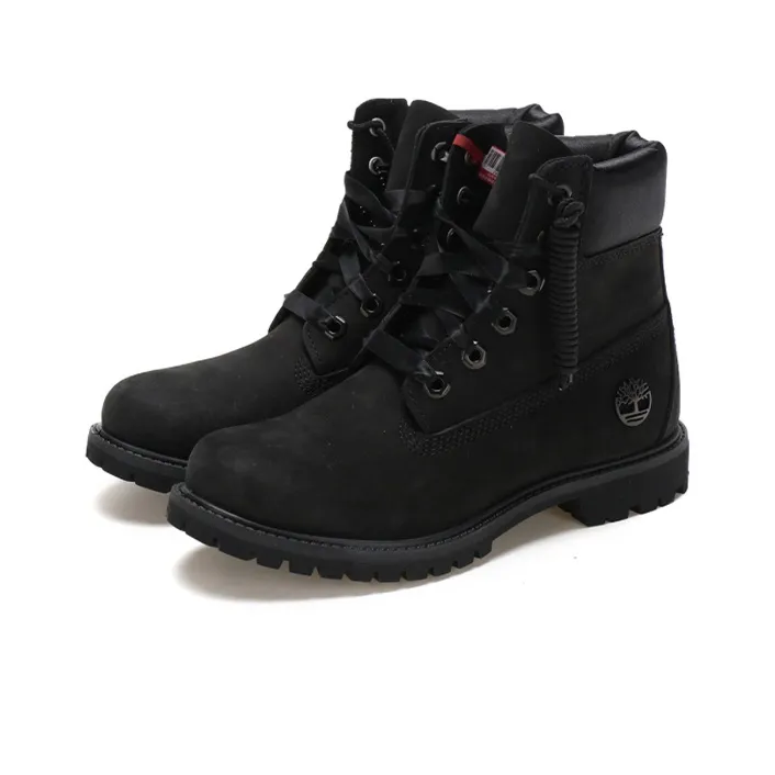 Timberland 6 Inch Premium Red Tag Boots 'Black Nubuck' Women's-3