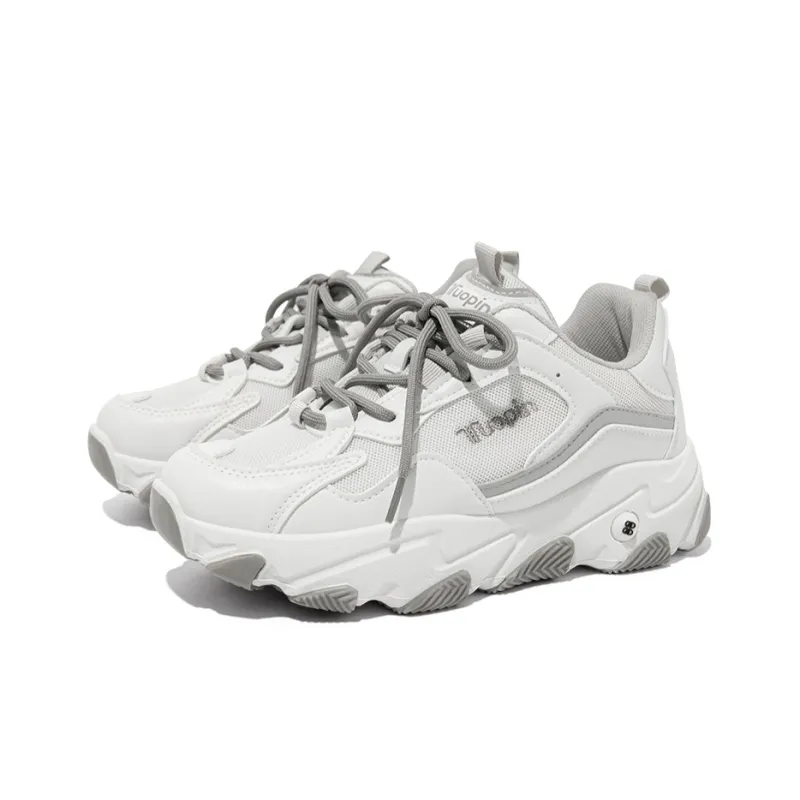 TUOPIN Abrasion Resistant, Lightweight, And Breathable Low Top Chunky Sneakers Women's Beige Brown-7