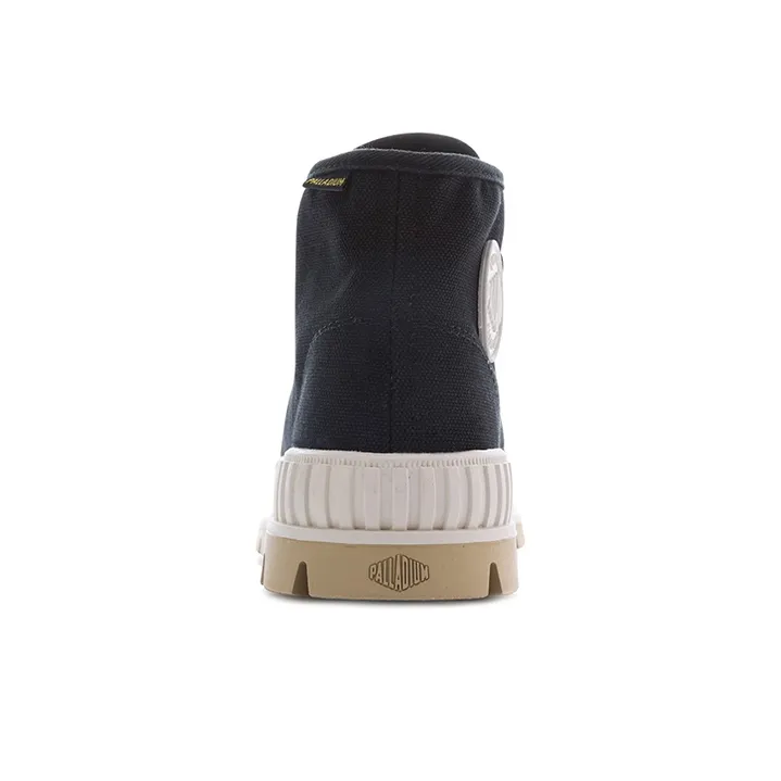Palladium Pallashock Mid OG Durable Breathable High Top Canvas Shoes Unisex Black-2