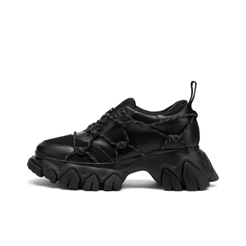 ANGEL CHEN Chunky Sneakers Unisex Low-Top Black