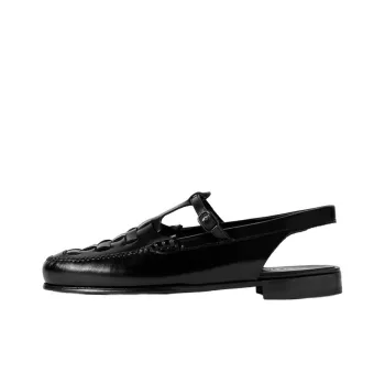 Hereu Roqueta Leather Slingback Loafers