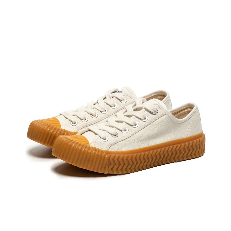 Excelsior Canvas Shoes Unisex Low Top Steam White/Caramel-1