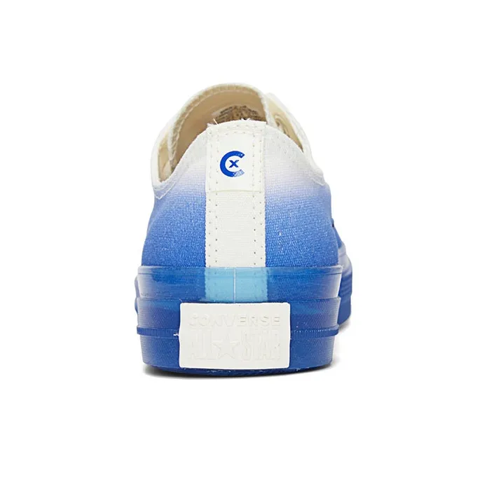 Converse Chuck Taylor Seasonal Wear Resistant Slip Resistant Low Top Canvas Shoes Unisex Blue White-4