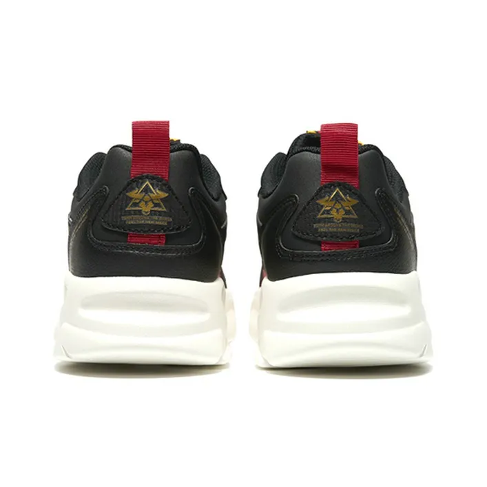 XTEP Chunky Sneakers Men Low Top Black Red-2