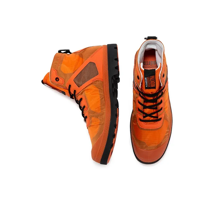 Palladium Pampa L+ VPR WP+ II Waterproof And Breathable Cushioning High-Top Canvas Shoes Unisex Fire Orange-3