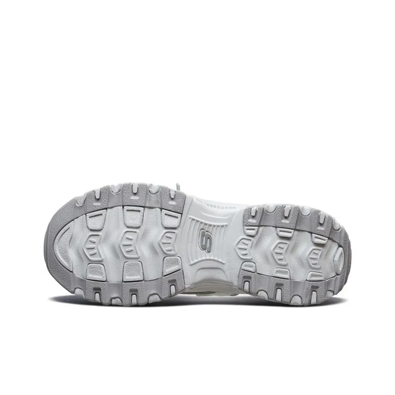 Skechers D'Lites 1.0 Low Dad Shoes Gs White Women's-4
