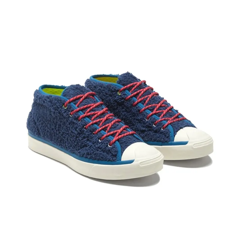 Converse Jack Purcell Mid Retro Sherpa Navy Lemon-2