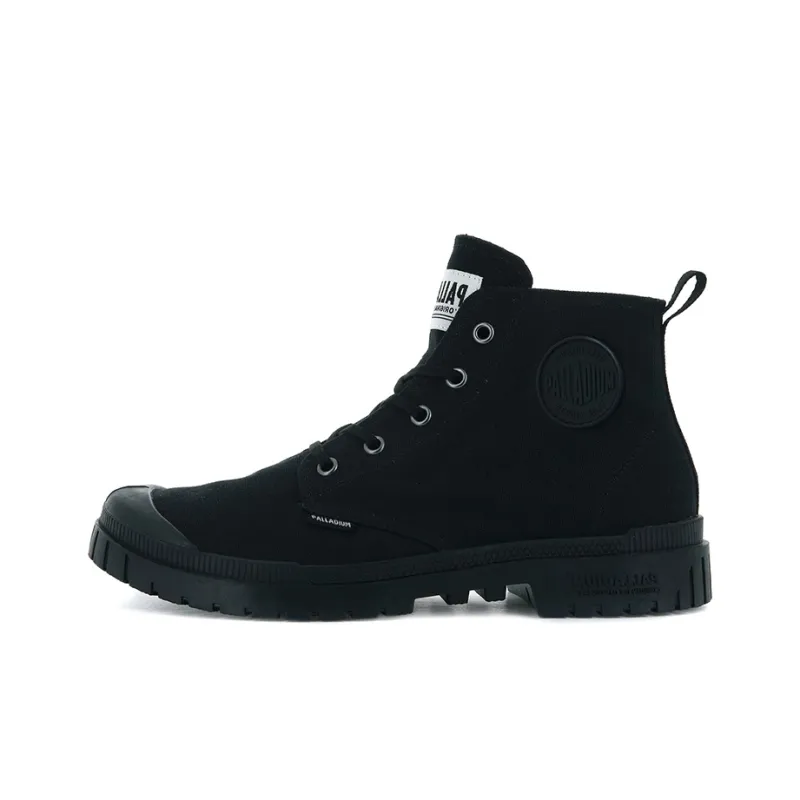 Palladium Pampa Sp20 Hi Canvas Anti Slip And Wear Resistant Breathable High Top Canvas Shoes Unisex Black-0