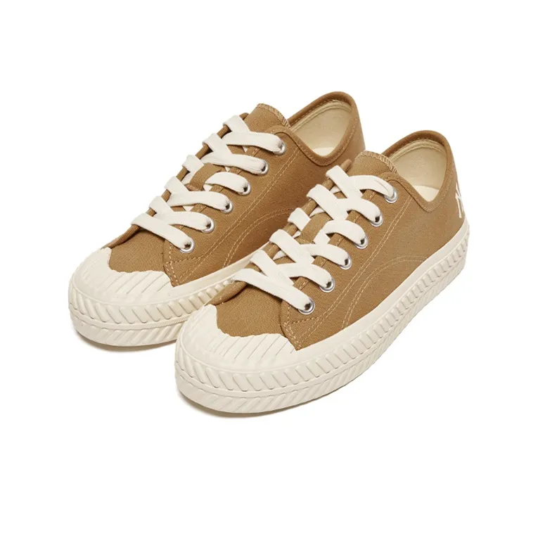 MLB Playball Anti Slip Wear Resistant Low Top Canvas Shoes Unisex Brown-2