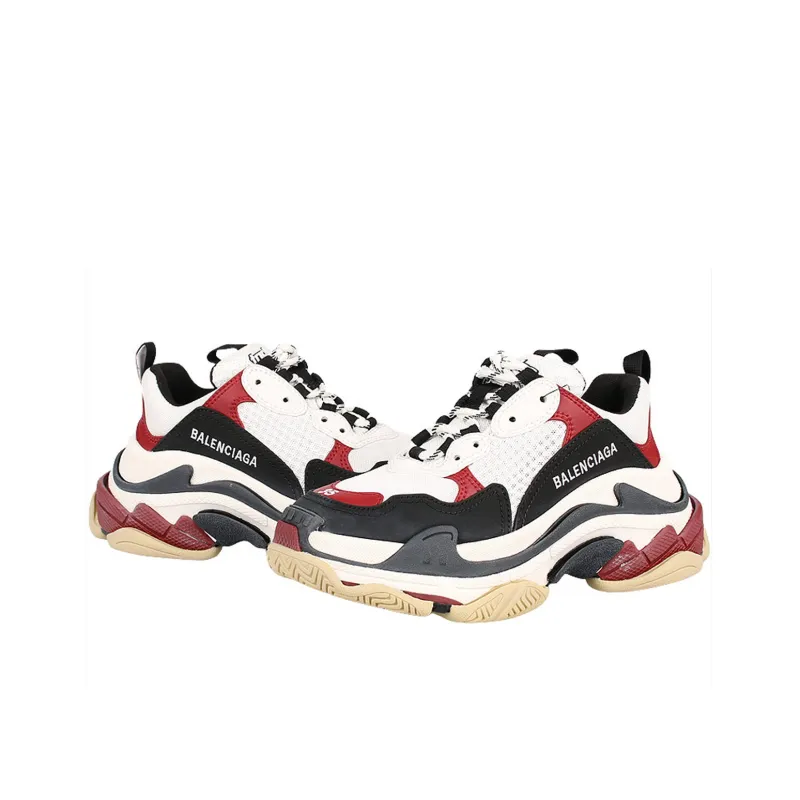 Balenciaga Women's Triple S Sneaker 'Black Crimson'-2