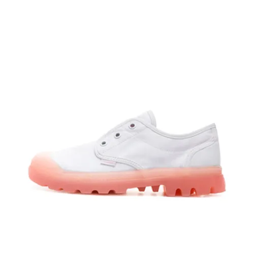 Palladium Pampa Canvas Shoes Women's Low-Top White Pink
