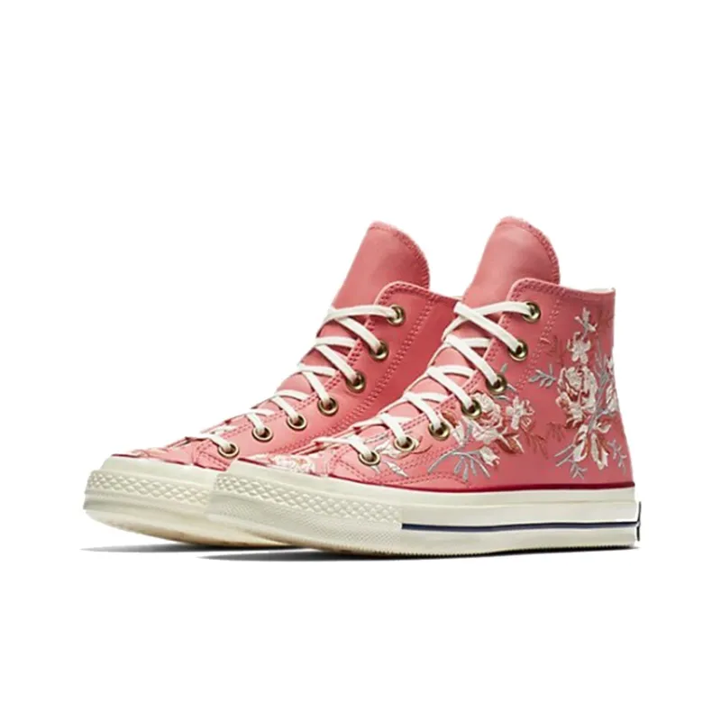 Converse Women's Chuck 70 High 'Floral Embroidery Pink Coral' Women's-1