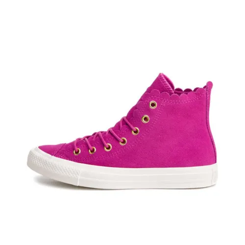 Converse Chuck Taylor All Star Canvas Shoes Women's High-Top Rose Red