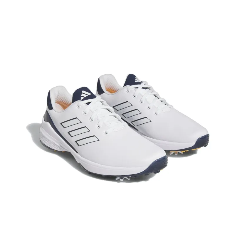 Adidas ZG23 Golf Shoes 'White Collegiate Navy Solar Gold'-2