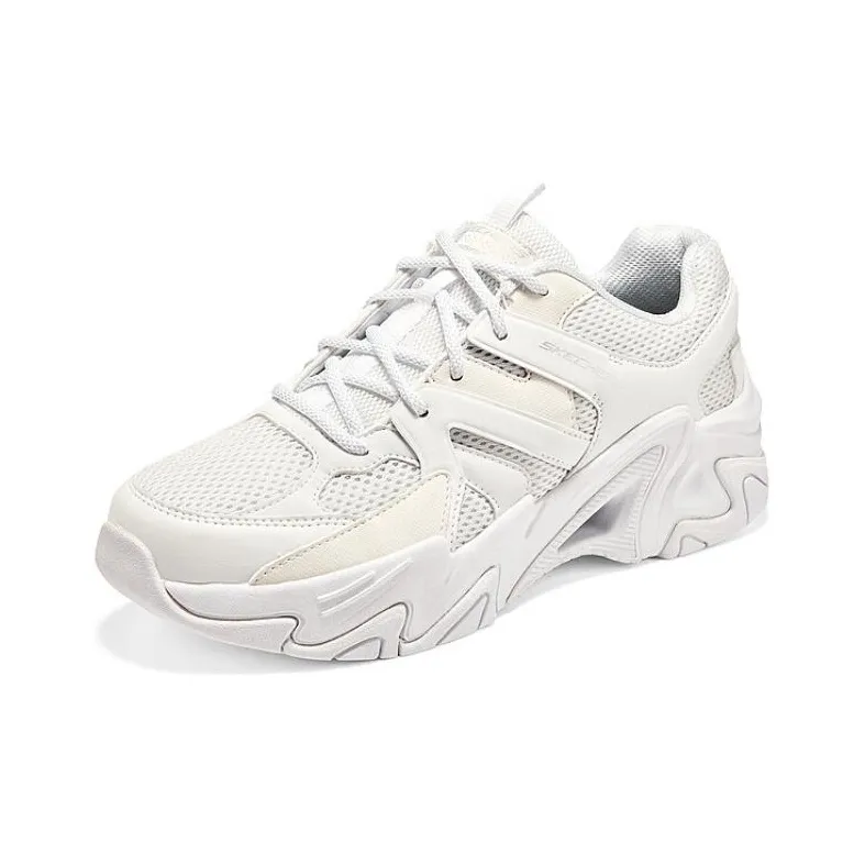 Skechers Stamina V3 Mecha Shoes 3 Anti Slip Wear Resistant Low Top Chunky Sneakers Men's White-2