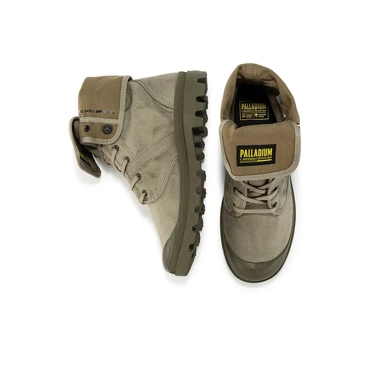 Palladium Anti Slip And Wear Resistant Water Resistant High Top Canvas Shoes Unisex Green-3