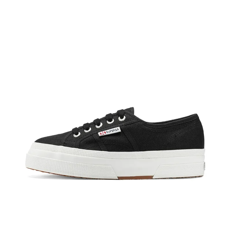 SUPERGA Lightweight Low Top Canvas Shoes Unisex Black-0