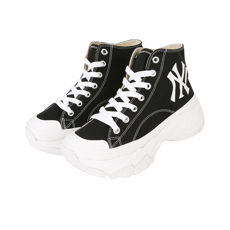 大人気の Shoes Canvas High Chunky MLB Unisex 10 M US Black High-Top 靴