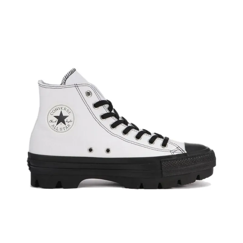 Converse Chuck Taylor All Star 100 CHUNK HI Durable Breathable High Top Canvas Shoes Unisex White Black Japan Version-1