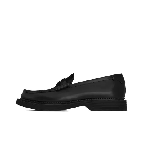 SAINT LAURENT Teddy Penny Leather Loafers