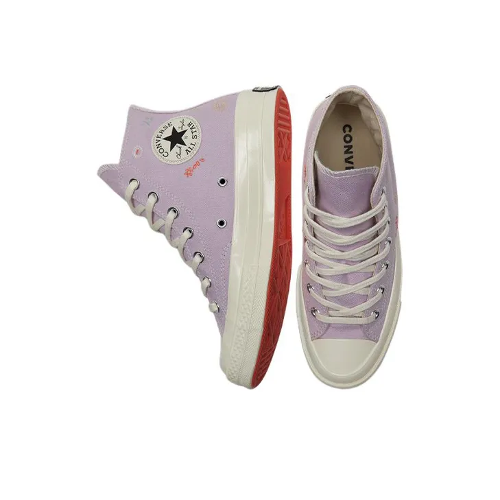 Converse Chuck Taylor All Star 70 Hi Embroidered Floral Pale Amethyst Women's-3