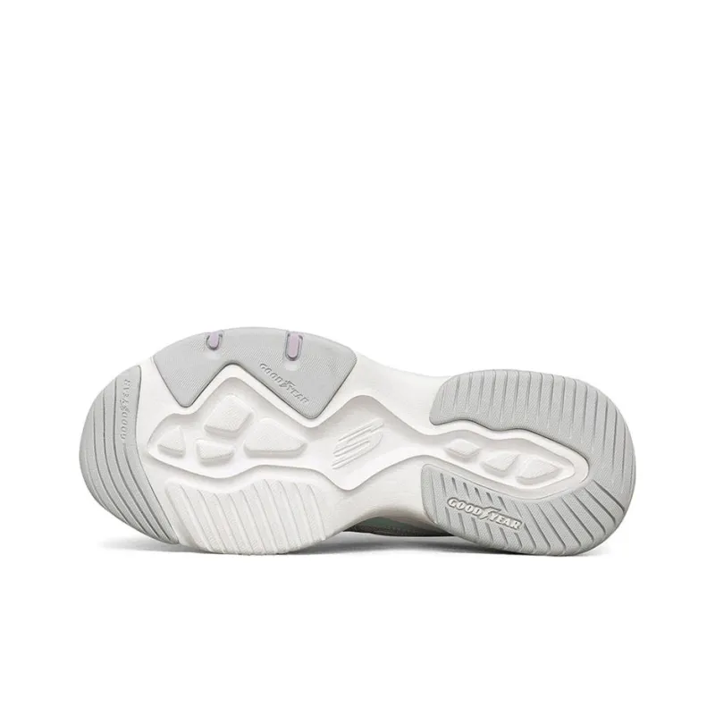 Skechers D Lites 4.0 Panda Flatform Low Chunky Shoes White Women's-3