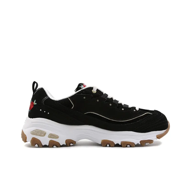 Skechers D'Lites Low Top Daddy Shoes Black Women's-1