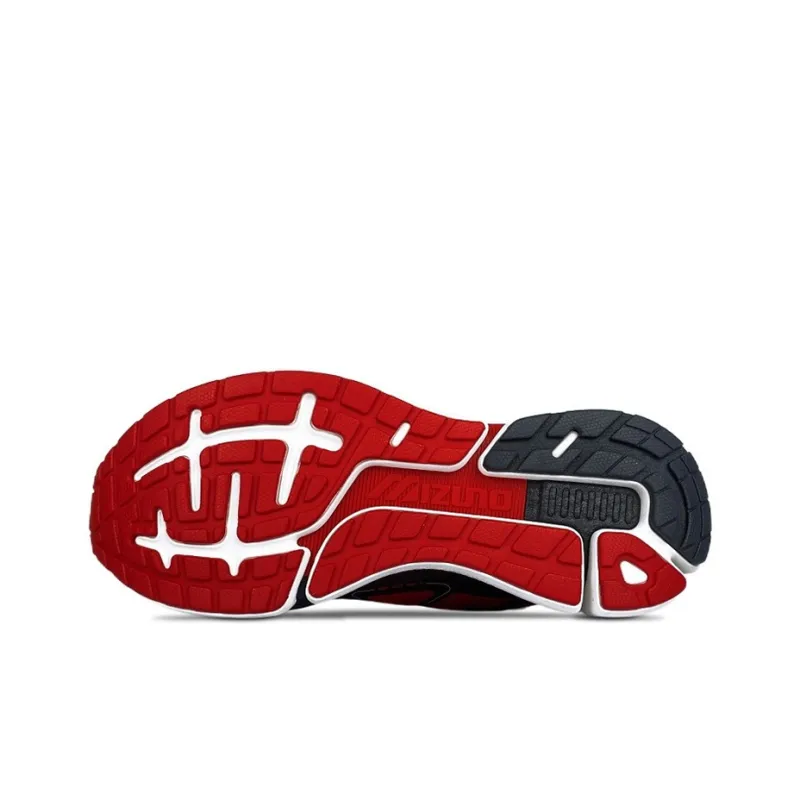 Mizuno Pi Knit Low Top Running Shoes Black/Red-3