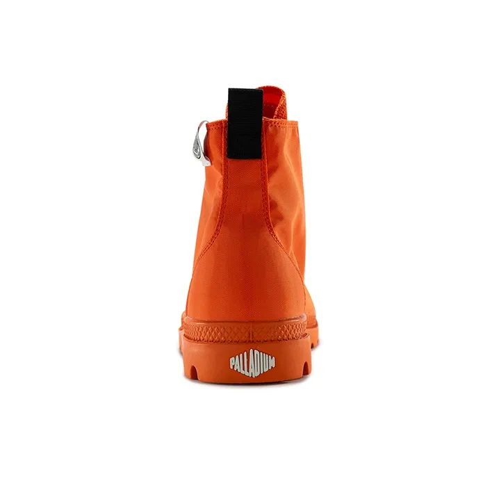 Palladium Mono Chrome III Wear-Resistant Breathable Cushioning High-Top Canvas Shoes Unisex Fire Orange-3