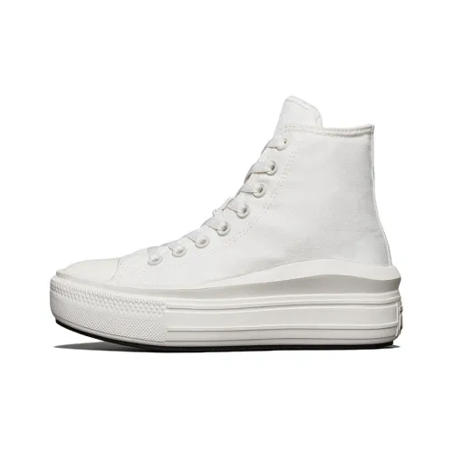 Converse Chuck Taylor All Star Move Anti-Slip Wear-Resistant High-Top Canvas Shoes Women's White