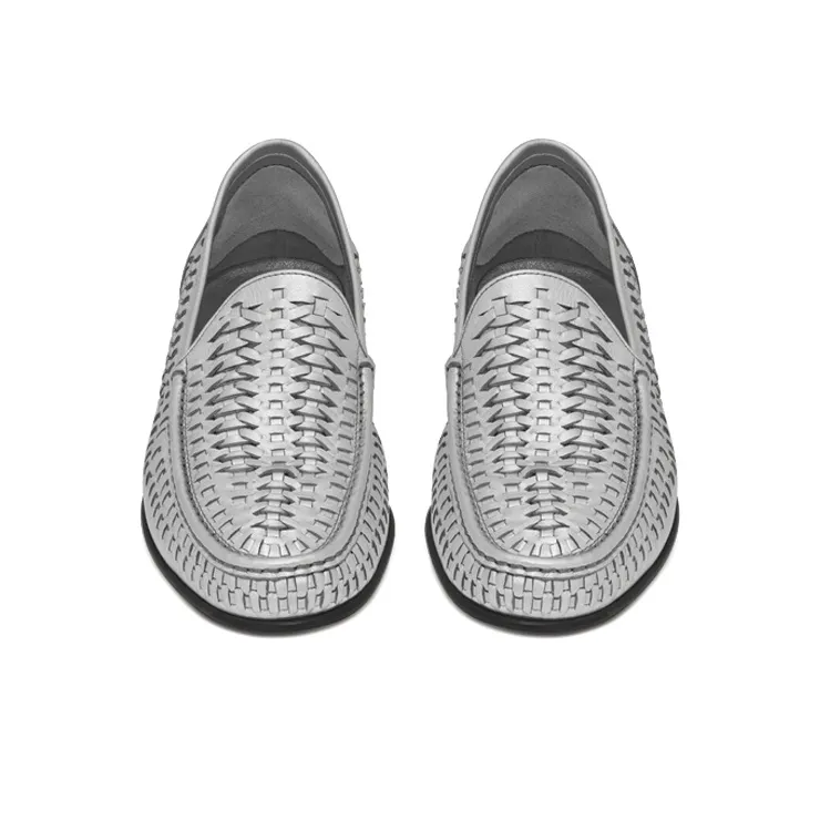 SAINT LAURENT Swann Men's Casual Shoes Men Low Top Silver Gray-3