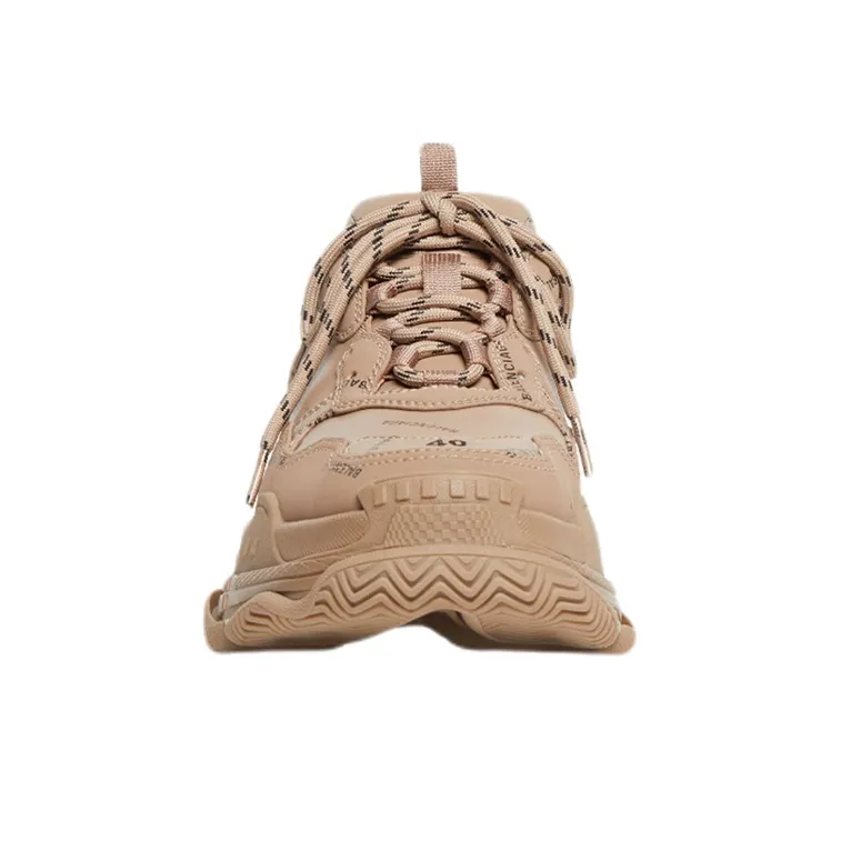 Balenciaga All Over Logo Triple S Beige-2