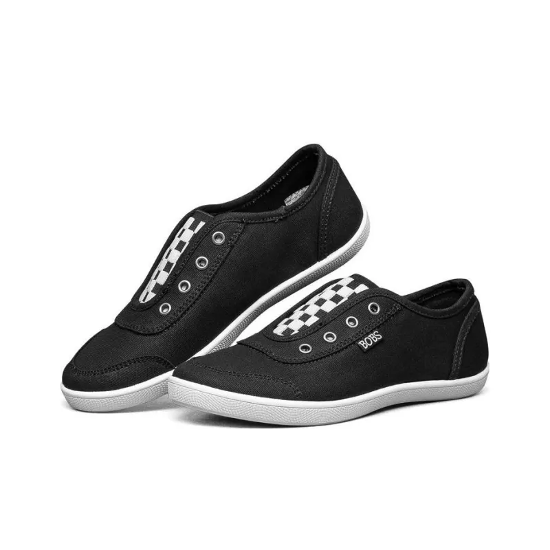 Skechers Bob's B Cute Low Top Canvas Shoes Women's Black-2