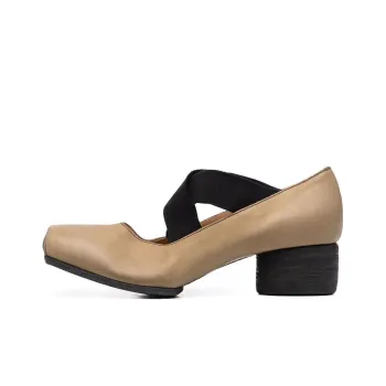 UMA WANG Square toe Leather Ballerina Shoes