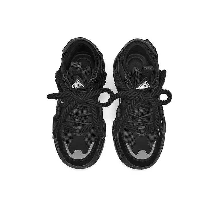 Masongarments Storm 1 Height Increasing Wear-Resistant Low-Top Chunky Sneakers Unisex Black-4