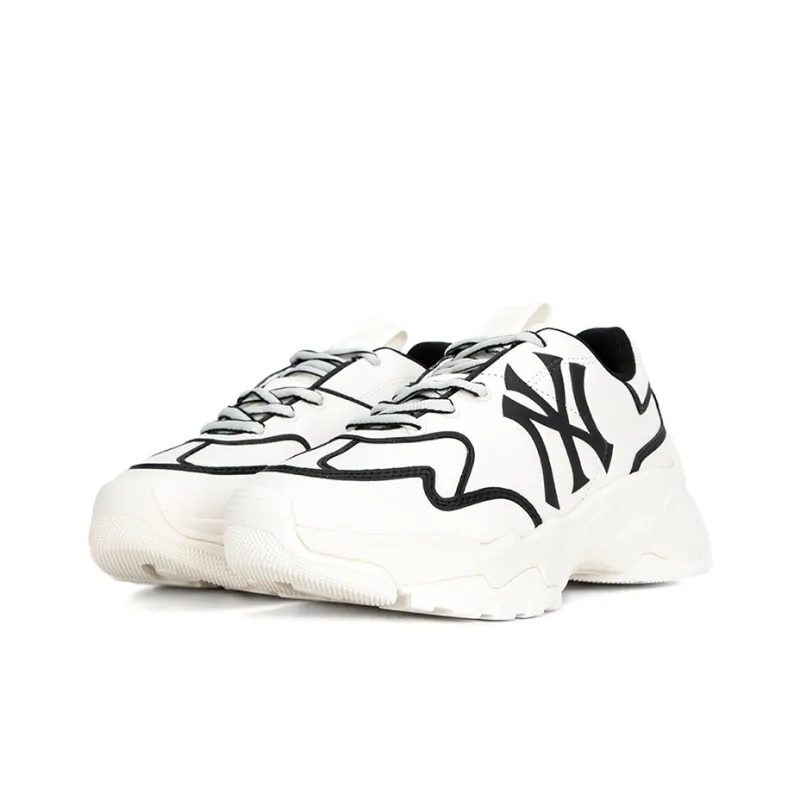 MLB Big Ball Chunky Chunky Sneakers Unisex Low Top White/Black-2