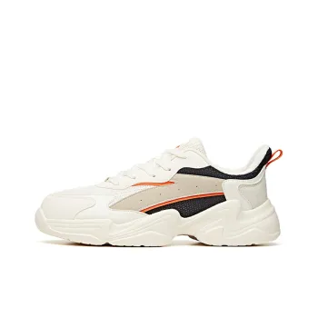 Anta Life Collection Durable Breathable Low Top Chunky Sneakers Men's White Black